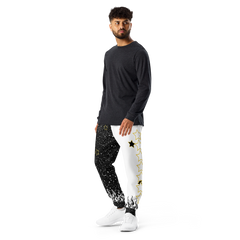 Men's Black / White Star Joggers