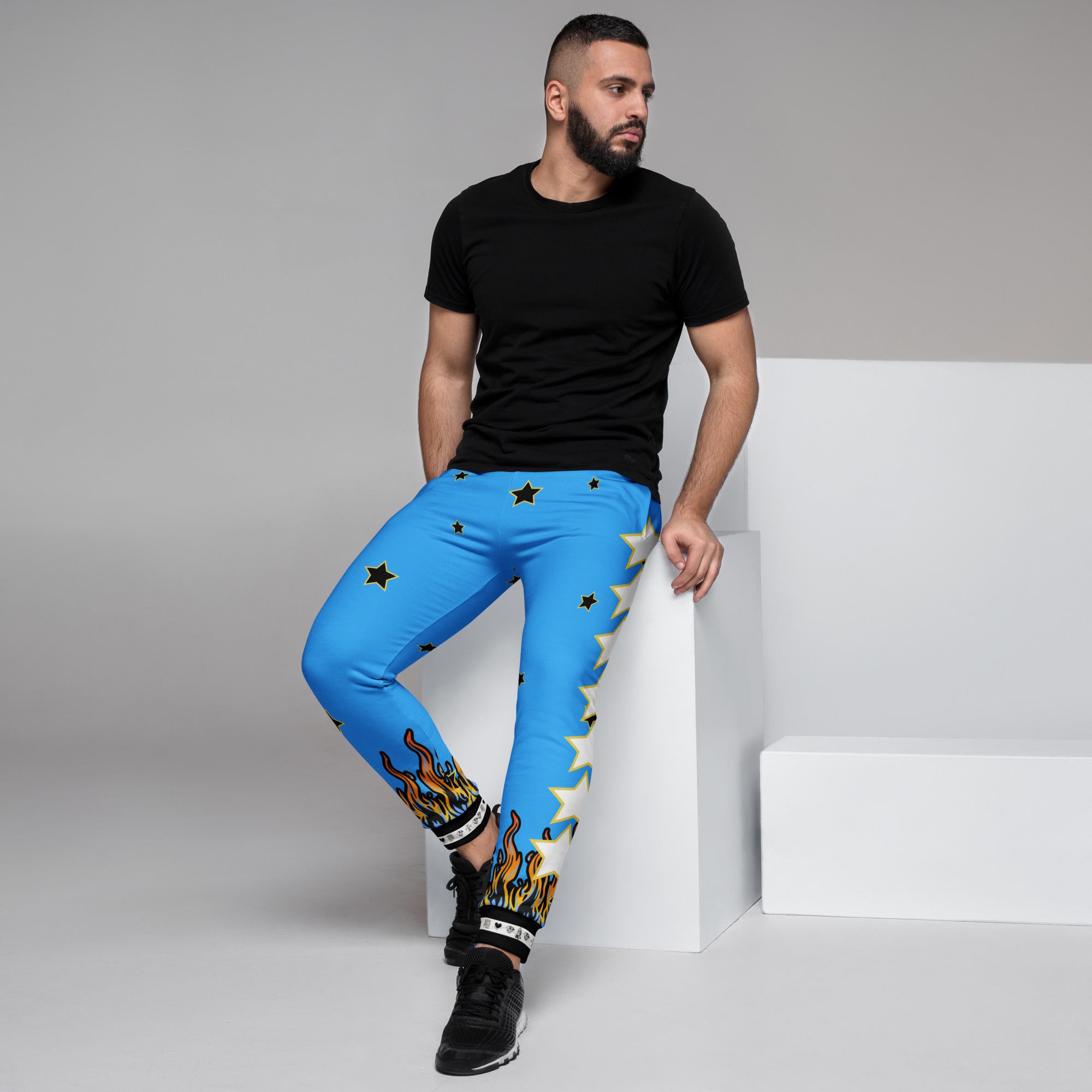 Men's Sky Blue Star Joggers