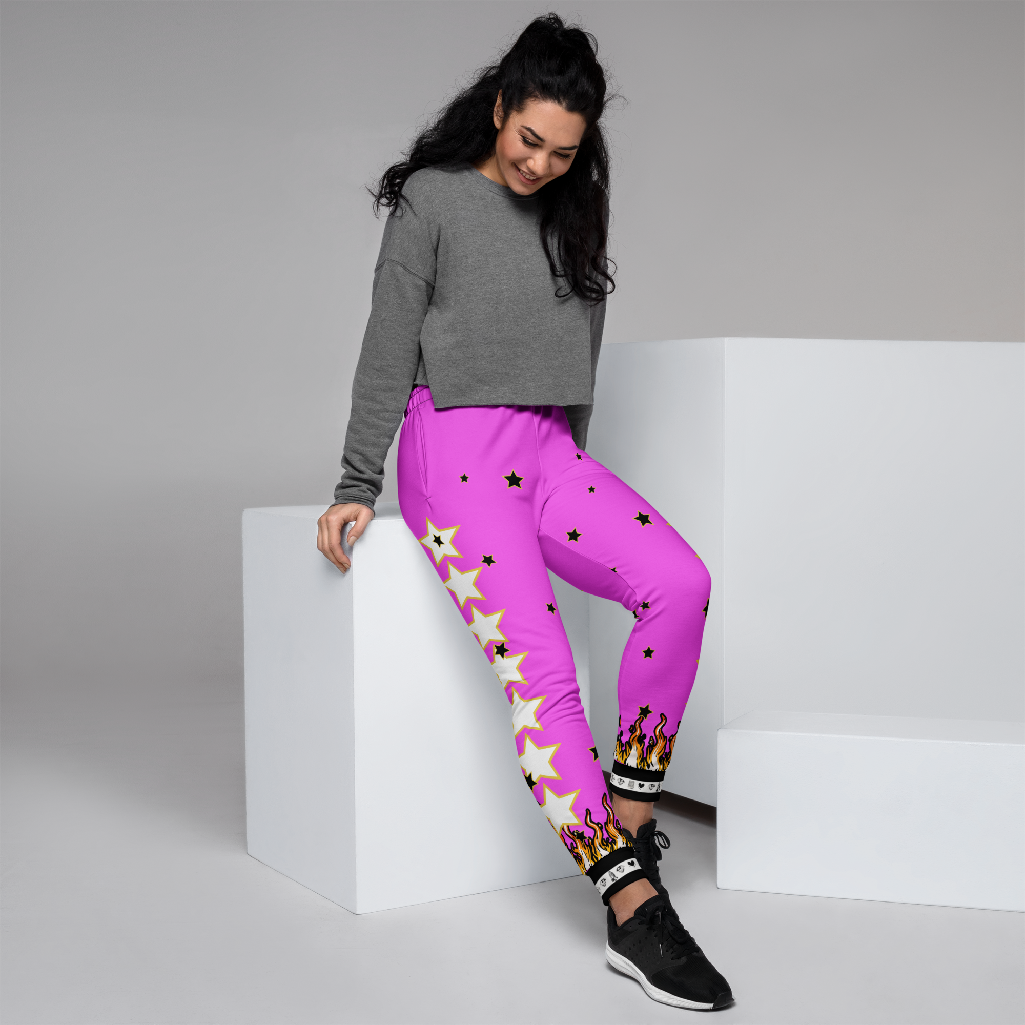 Women's Pink Star Joggers