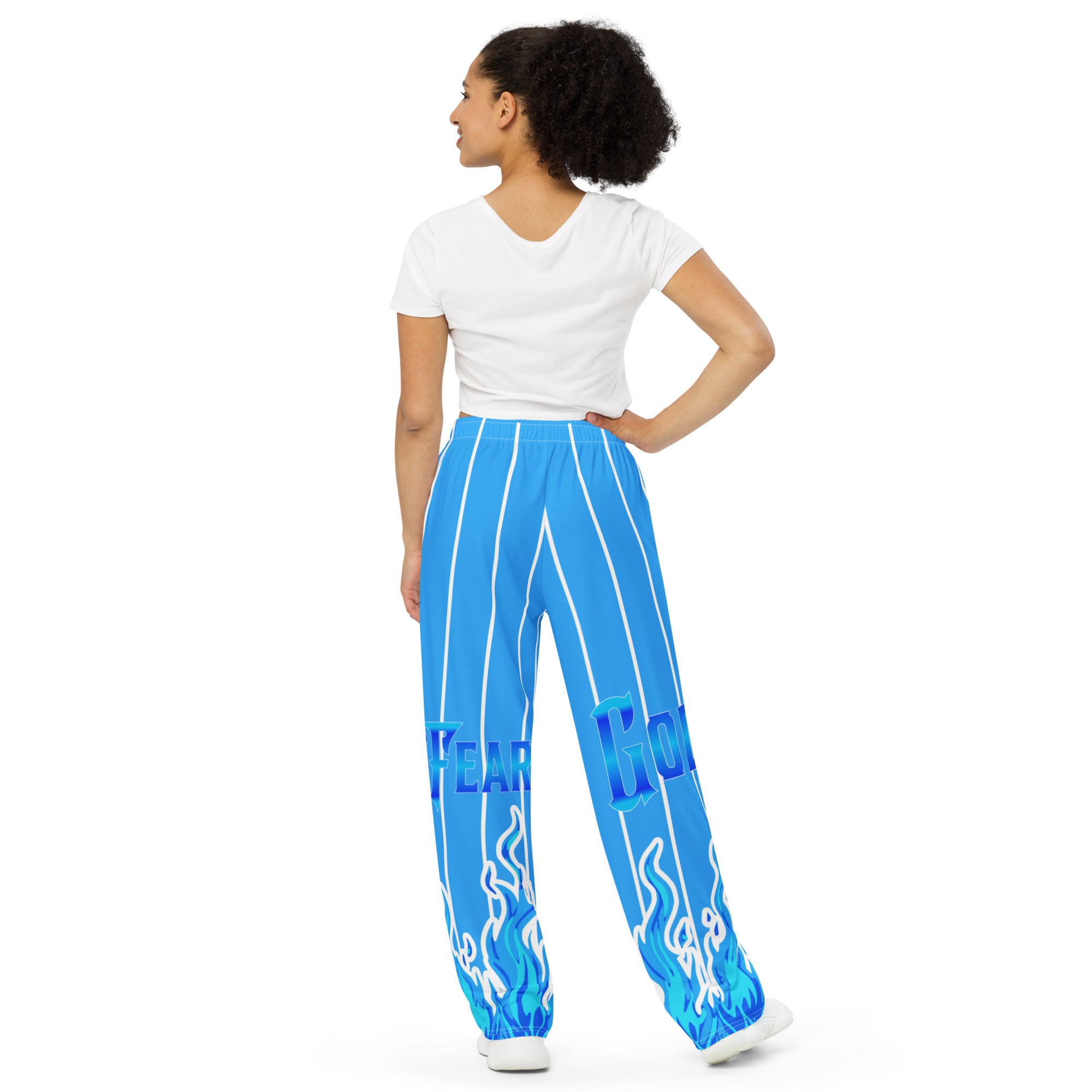 Fear GOD Blue Flame Striped wide-leg pants